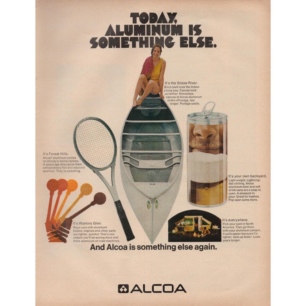 Alcoa Aluminum Lifestyle Modern Design Merchandise Vintage‎ Print Ad 1970